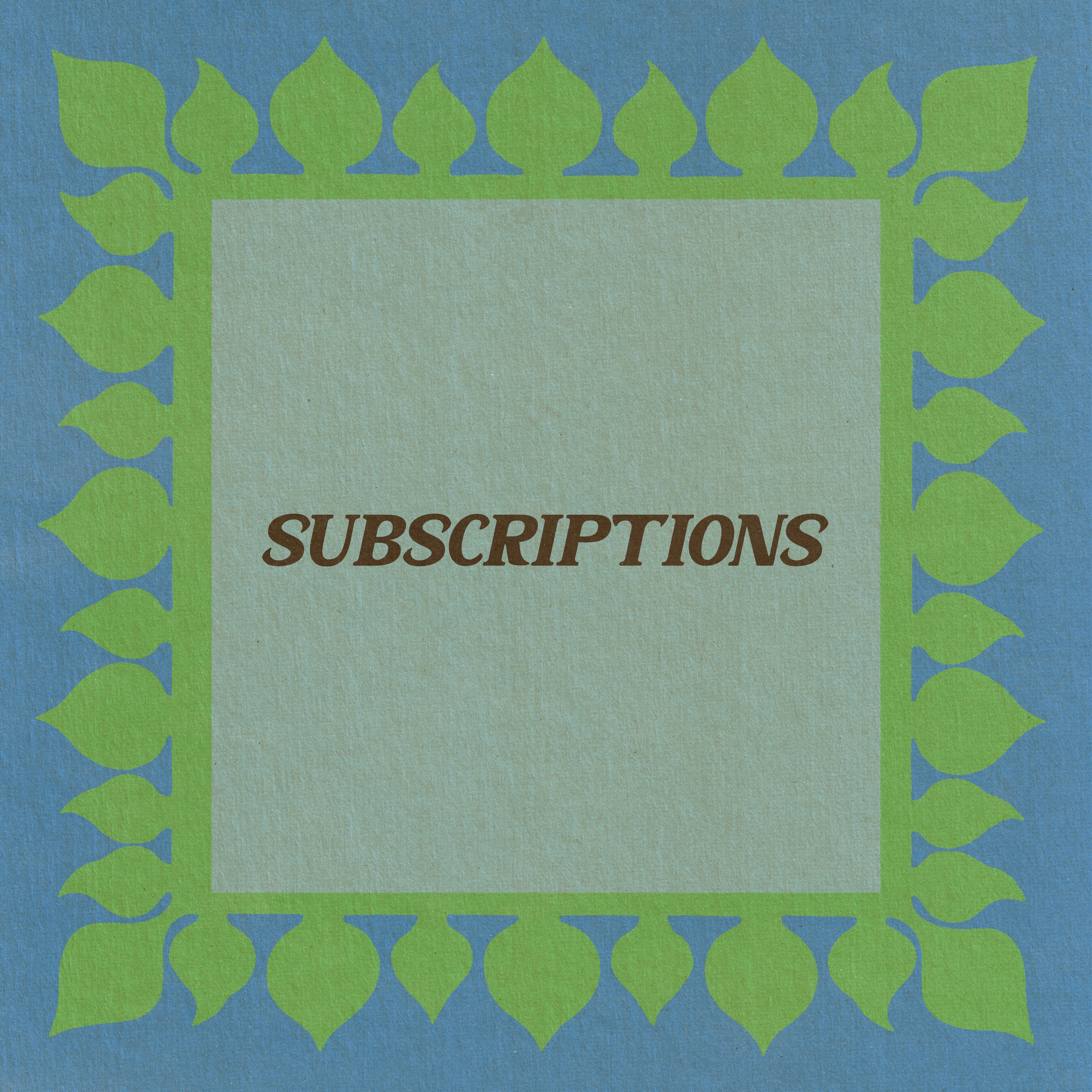 Color Magic Subscriptions collection cover, green and blue scalloped border